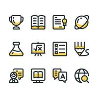 Education App Icons Set for UI UX vector