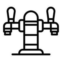 Bar beer tap icon outline vector. Brewery process vector