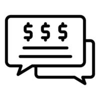 Sending money chat icon outline vector. Mobile wallet vector