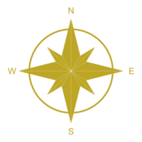 Compass Silhouette for Icon, Symbol, Apps, Website, Pictogram, Art Illustration or Graphic Design Element. Format PNG