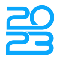 contento nuovo anno 2023 design illustrazione per calendario disegno, sito web, notizia, contenuto, Infografica o grafico design elemento. formato png