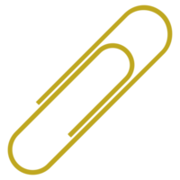 Paper Clip Silhouette for Pictogram, Art Illustration, Apps, Website, Logo or Graphic Design Element. Format PNG