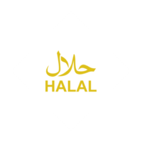 symbole d'icône de logo halal. certification alimentaire islamique halal. formatpng png