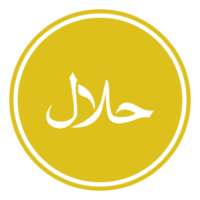 símbolo do ícone do logotipo halal. certificação de alimentos islâmicos halal. formato png