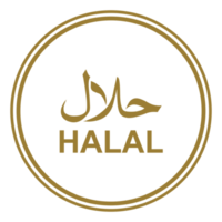 halal logo icoon symbool. halal Islamitisch voedsel certificering. formaat PNG