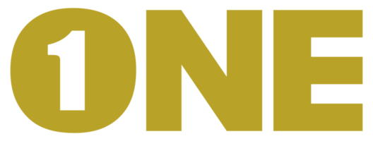 'one'-Ausdrucksschriftillustration für Logo, Kunstillustration, Piktogramm, Apps, Website oder Grafikdesignelement. PNG-Format png