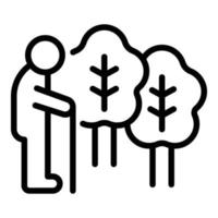 Walking park icon outline vector. Clinic care vector
