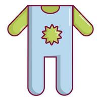 Baby boy clothes icon, cartoon style vector