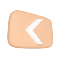 Back Button. 3D rendering. png