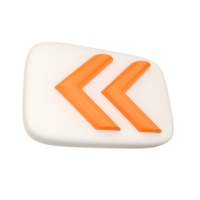 Previous Button. 3D rendering. png