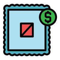 Auction sale icon color outline vector