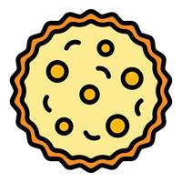 Pastry apple pie icon color outline vector