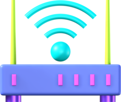 icône 3d du routeur wi-fi. png