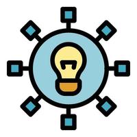 Idea generation icon color outline vector