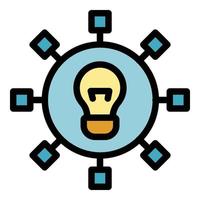 Idea generation icon color outline vector