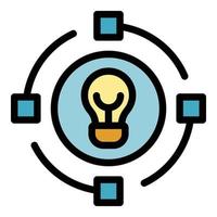 Startup idea icon color outline vector