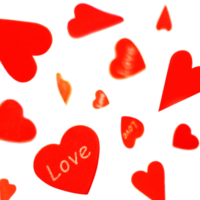 corazones que vuelan giran en el aire para el diseño de San Valentín. fondo del día de san valentín en archivo png transparente