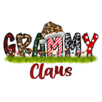 grammy claus leopard hatt png