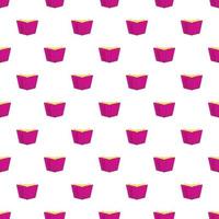 Open education book pattern, cartoon style vector
