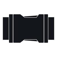 Side release buckle icon, simple style vector