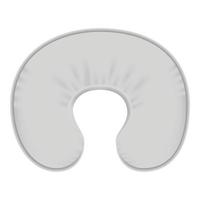 White neck pillow mockup, realistic style vector