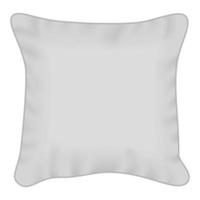 White square pillow mockup, realistic style vector