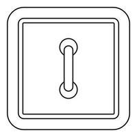 Clothing square button icon, outline style vector