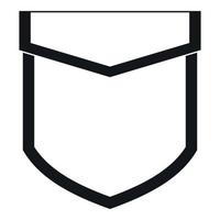 Pocket with valve icon, simple style vector