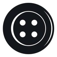 Sewing button icon, simple style vector
