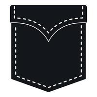 Black valve pocket icon, simple style vector