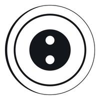 Button icon, simple style vector