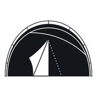 Dome tent icon, simple style vector