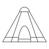 Tepee tent icon, outline style vector