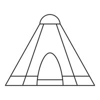 Tepee tent icon, outline style vector