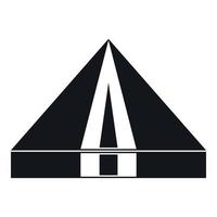 Tourist camping tent icon, simple style vector