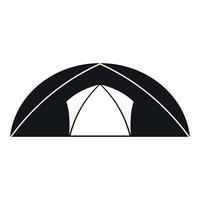 Dome tent for camping icon, simple style vector