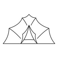 Large tent icon, outline style vector