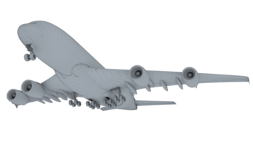 3d tolkning illustration flygplan vit med kant neon hologram trogen visa teknologi säkerhet för premie produkt företag finansiera transport png