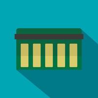 Circuit board, technology icon, flat style vector