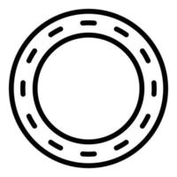 Circle racetrack icon outline vector. Top view vector