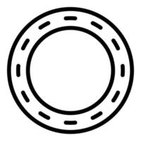 Circle racetrack icon outline vector. Top view vector