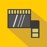 Memory card icon, flat style vector