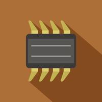 CPU icon, flat style vector