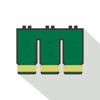 icono de placa de circuito electrónico, estilo plano vector