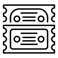 Pass ticket icon outline vector. Admit stub vector