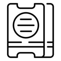 Entry coupon icon outline vector. Museum ticket vector