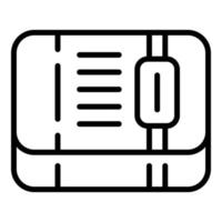 Museum label icon outline vector. Movie ticket vector