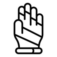 Snow gloves icon outline vector. Winter glove vector