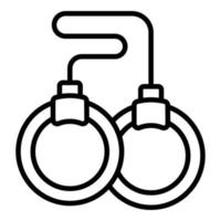 Prison handcuff icon outline vector. Hand jail vector