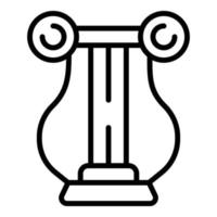 Museum harp icon outline vector. Old excursion vector